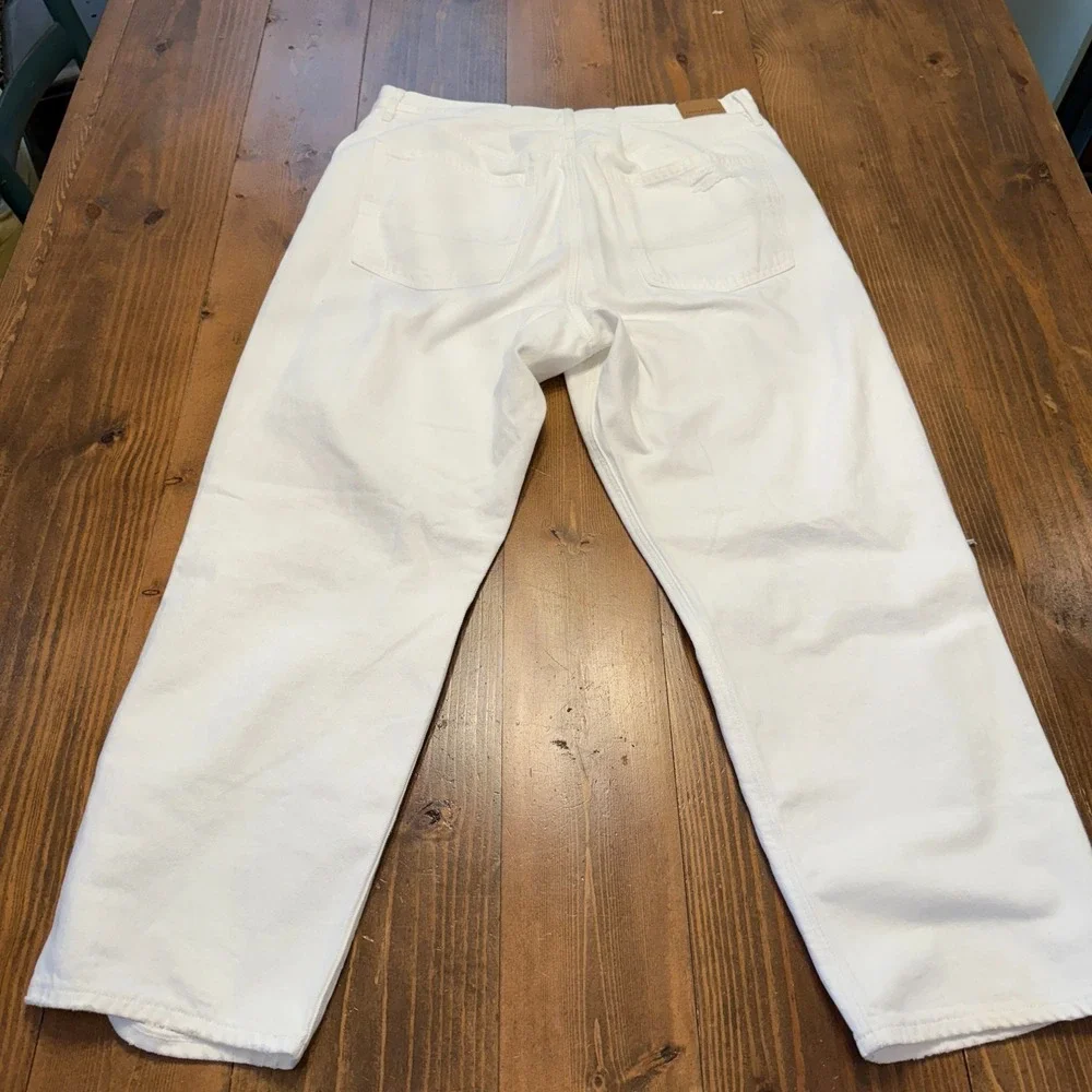 American Eagle Jeans Womens Size 18 90s Boyfriend Stretch Distressed White